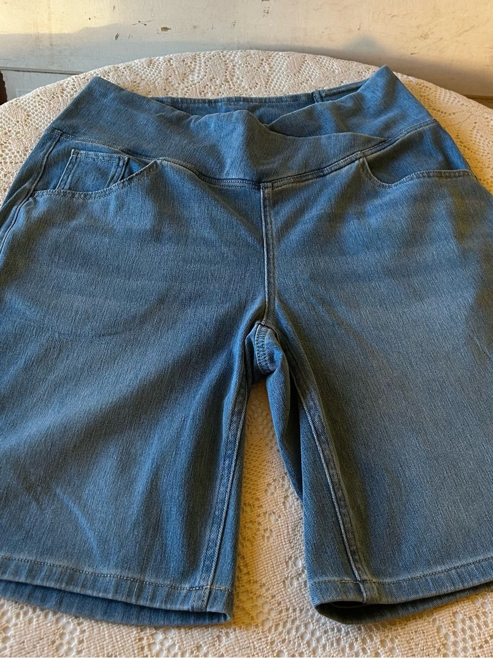 HALARA Flex High Waisted Tummy Control Jean Shorts